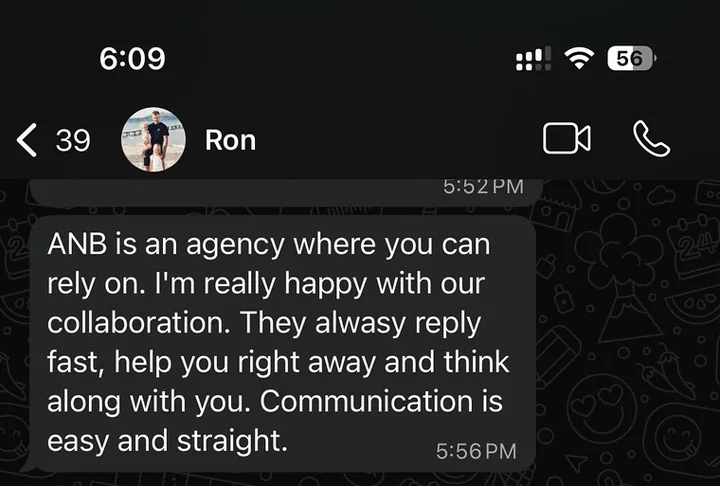 Client: an agency you can rely on, communication is easy and straight
