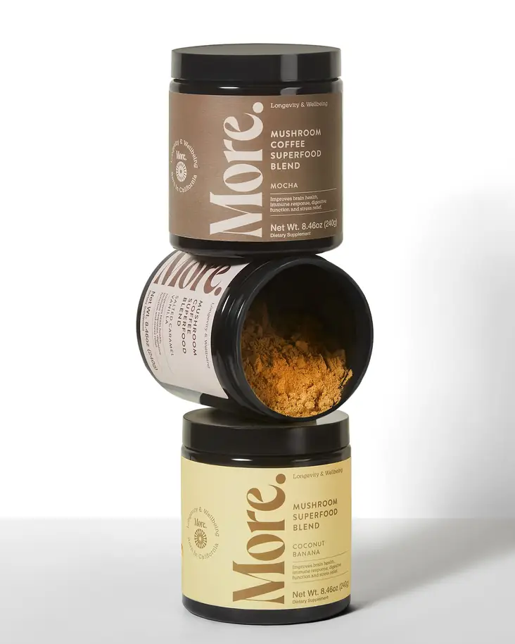 Unlabelled amber supplement bottle on a studio product shoot